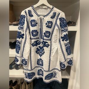 Zara embroidered dress